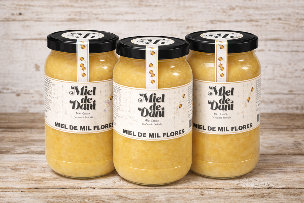 Miel de Mil Flores 2,5 kg · Mieldedani

Miel cruda artesanal · Producción limitada