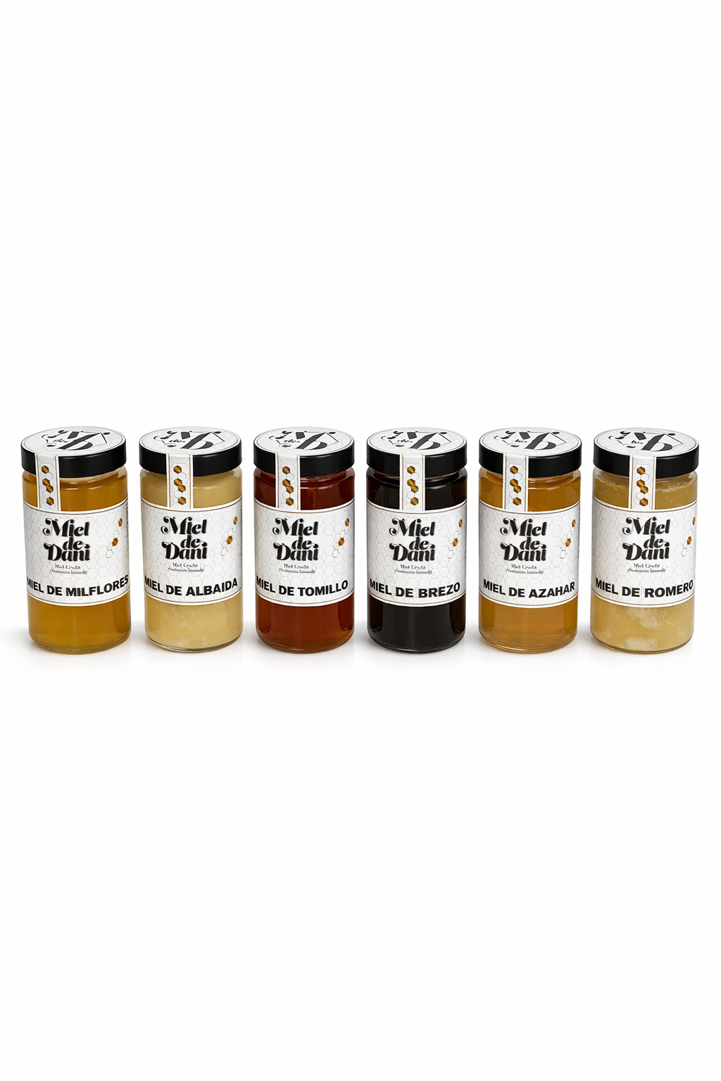 👉 Pack Gourmet Mieldedani – 6 Mieles Artesanales (3,600 kg)