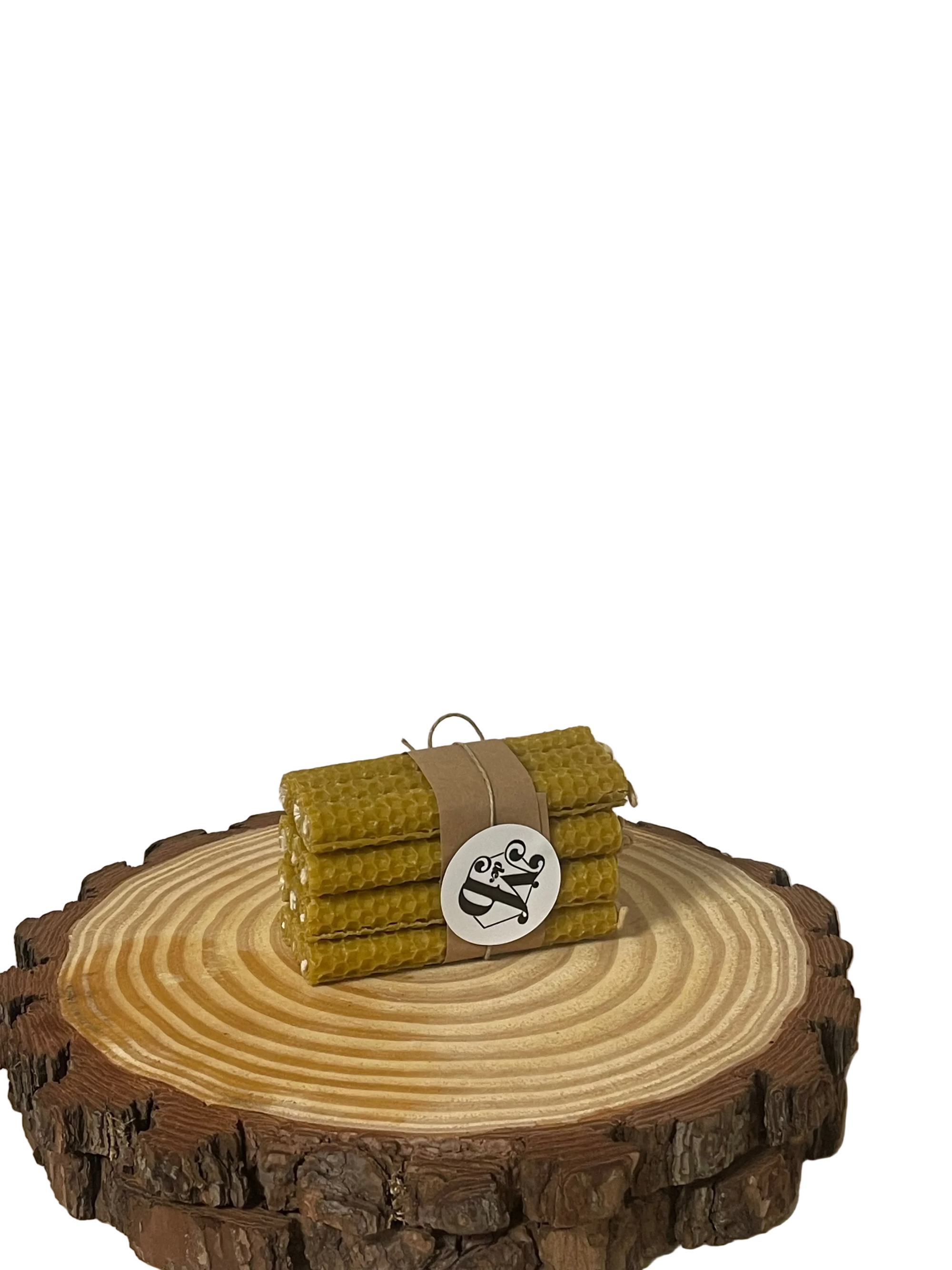 🕯️ Pack 12 Velas Artesanales de Cera de Abeja – Mieldedani