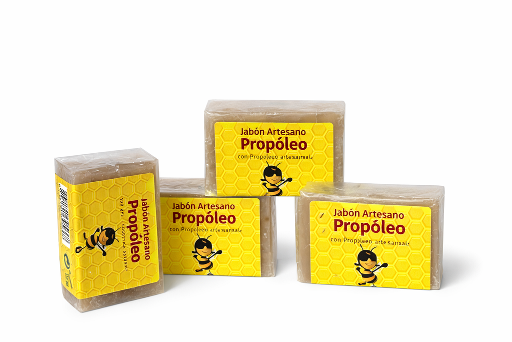 🟡 
Pack 3 Jabones Artesanos de Propóleo (100 g) – Cosmética Natural