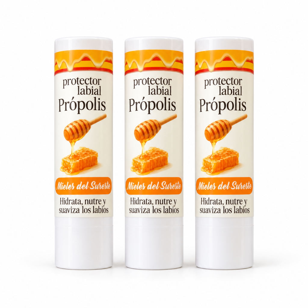 Pack de tres protectores labiales de própolis