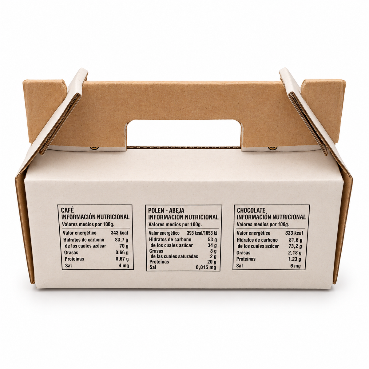 Información nutricional del pack Mielura